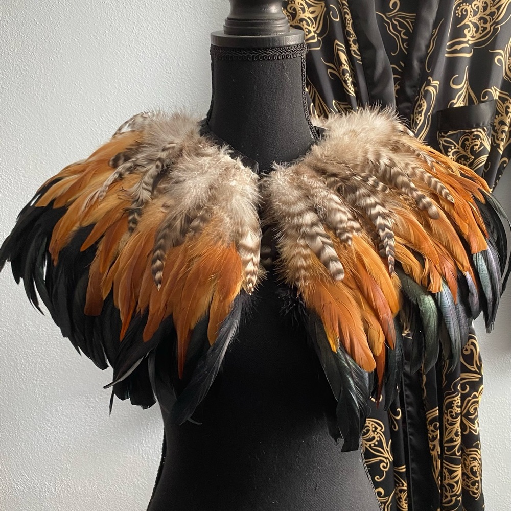 Feathered Shoulder Cape